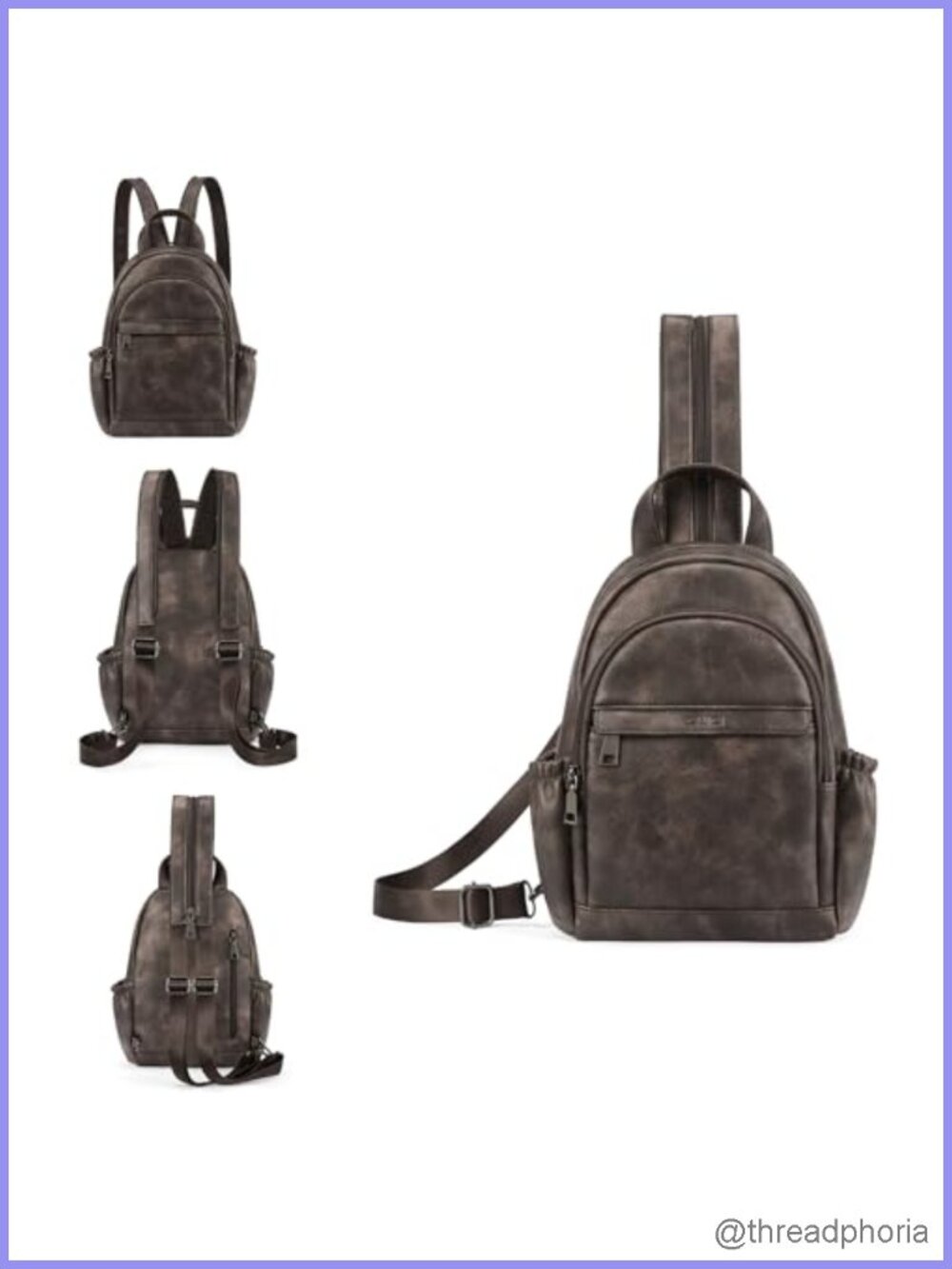 Women's Convertible Sling Backpack Purse Crossbody Bag